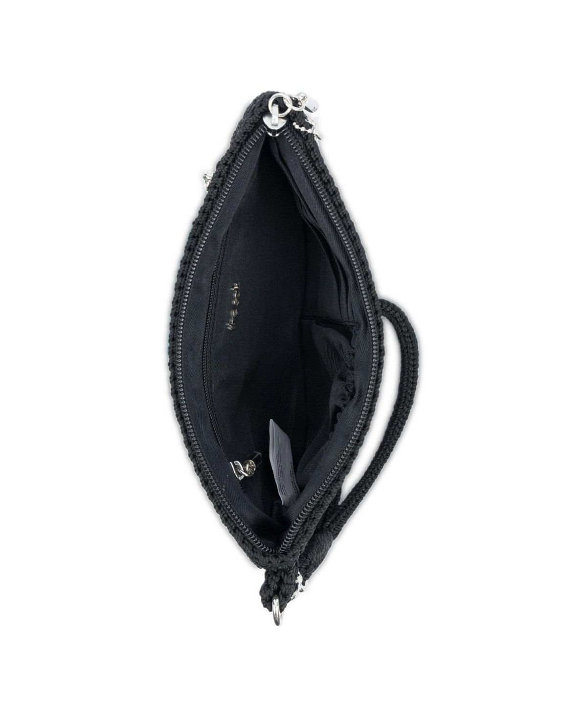 The Sak Vita Leather Zip Top Wristlet In Black