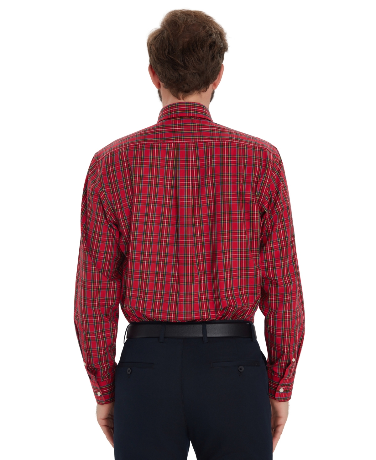 Club Room Men's Stewart Tartan Regular-Fit Dress Shirt, Macy's Exclusive