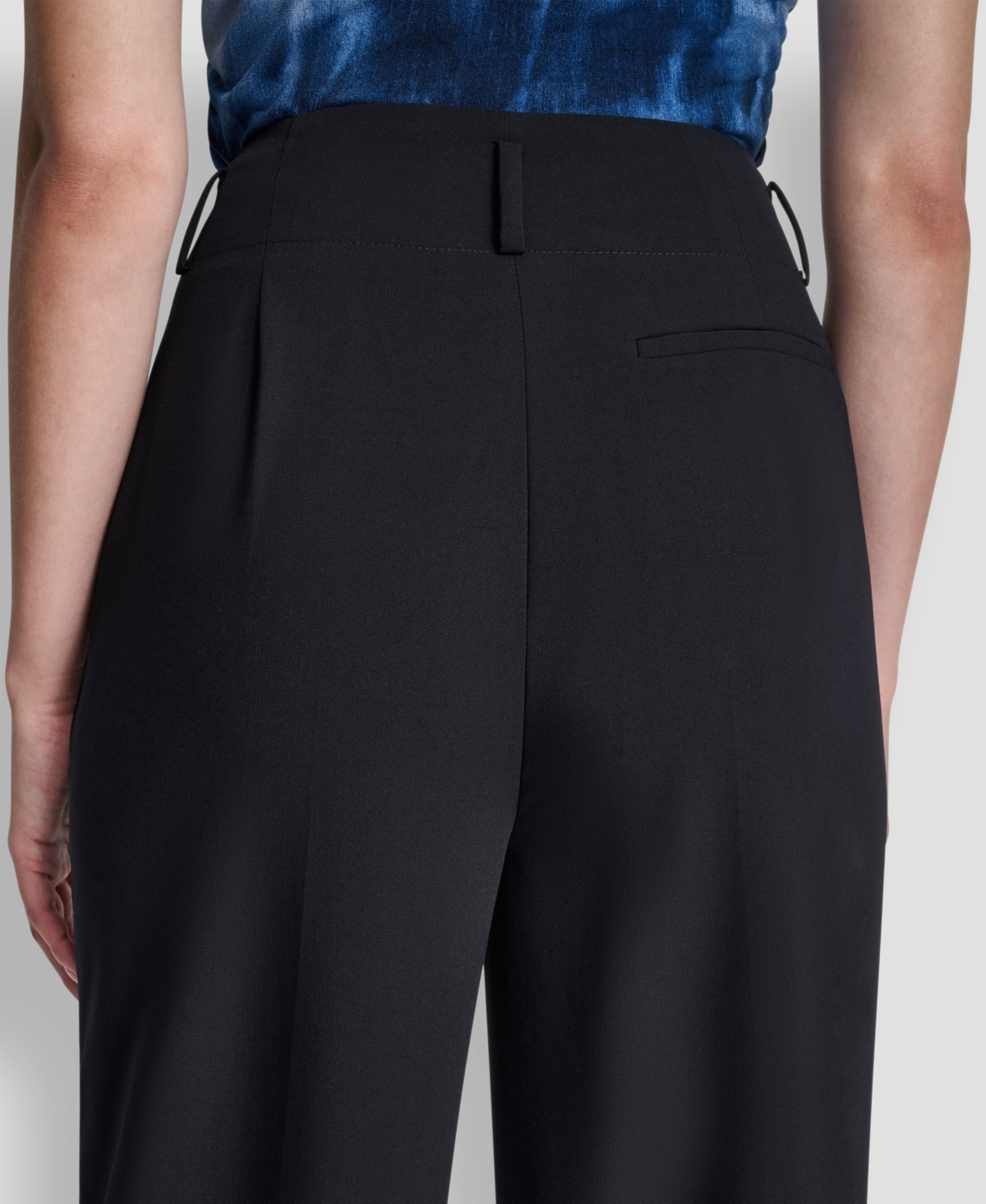 Dkny Women's Pintuck Wide Leg Pants In Blue