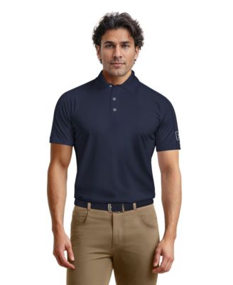 Men's Solid Cooling Texture Polo Shirt