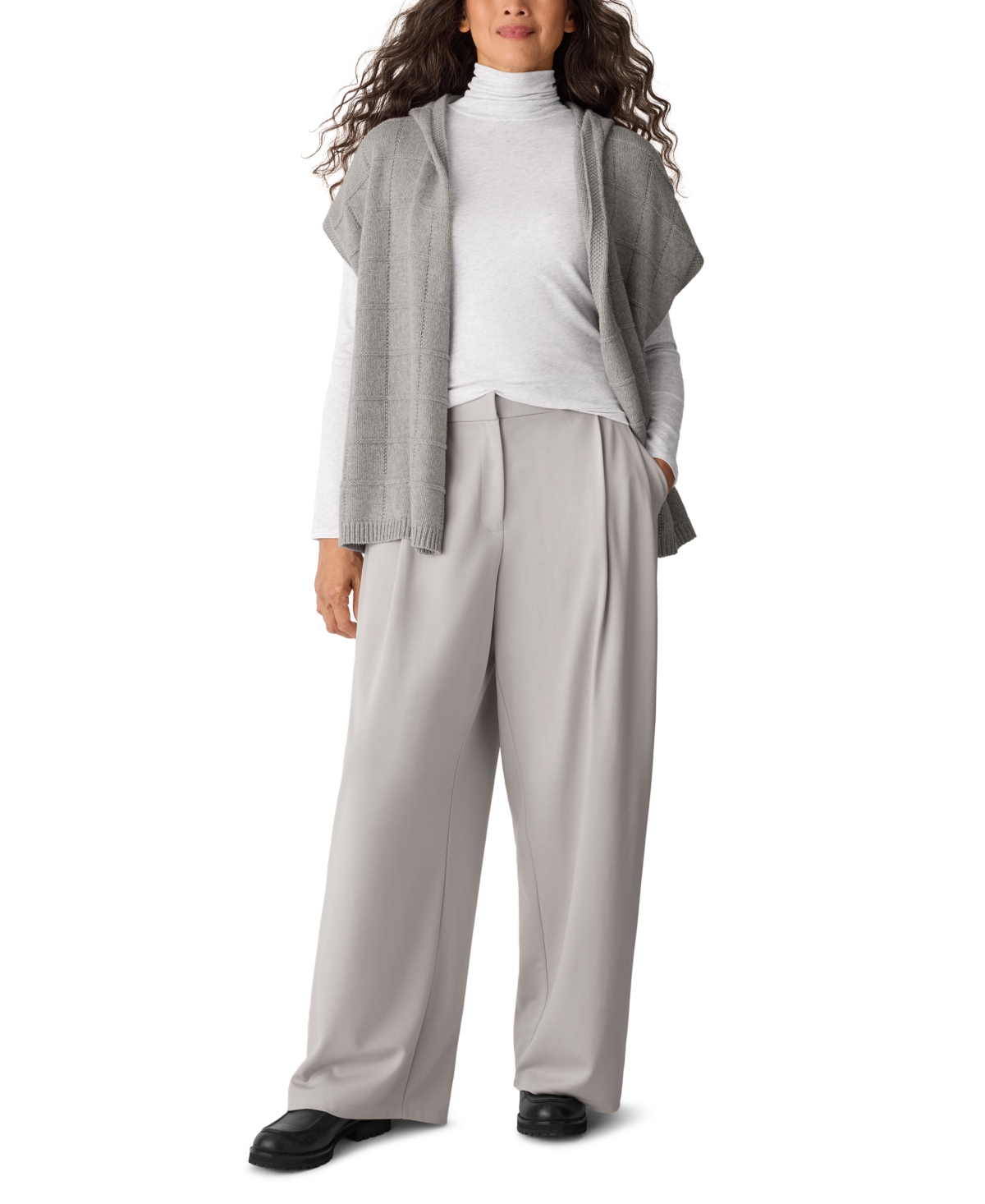 Eileen Fisher Women's High Rise Pants In Gray