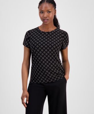 Petite Circle-Print Top