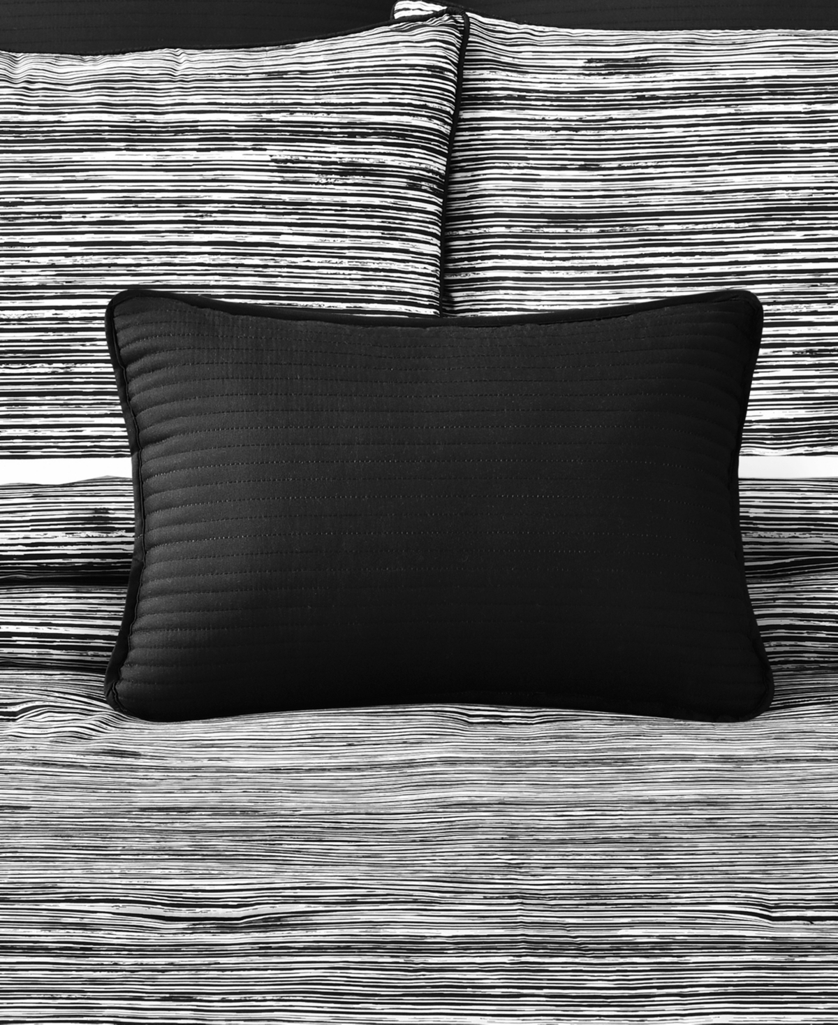 Royal Court Dalton Boudoir Decorative Pillow, 13" X 19" In Black