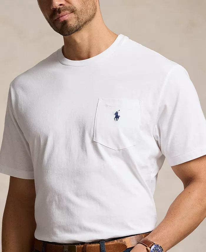 Men's Big & Tall Crew-Neck Pocket T-Shirt - thumbnail 3