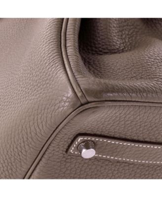 Birkin 35 Handbag Grey Togo with Palladium Hardware