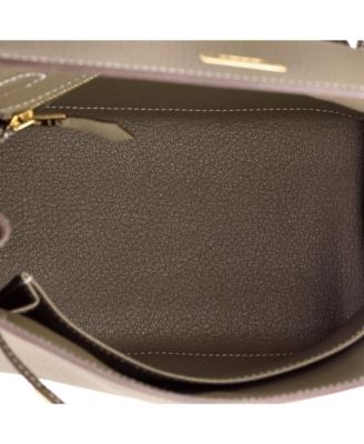 Kelly 25 Handbag Grey Togo with Gold Hardware