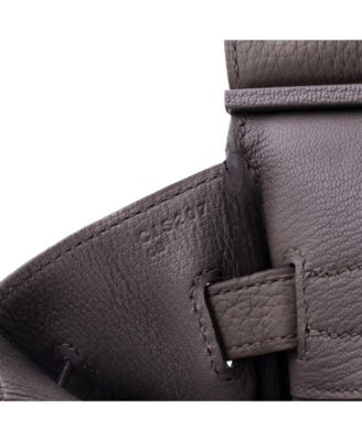 Birkin 30 Handbag Grey Clemence with Palladium Hardware