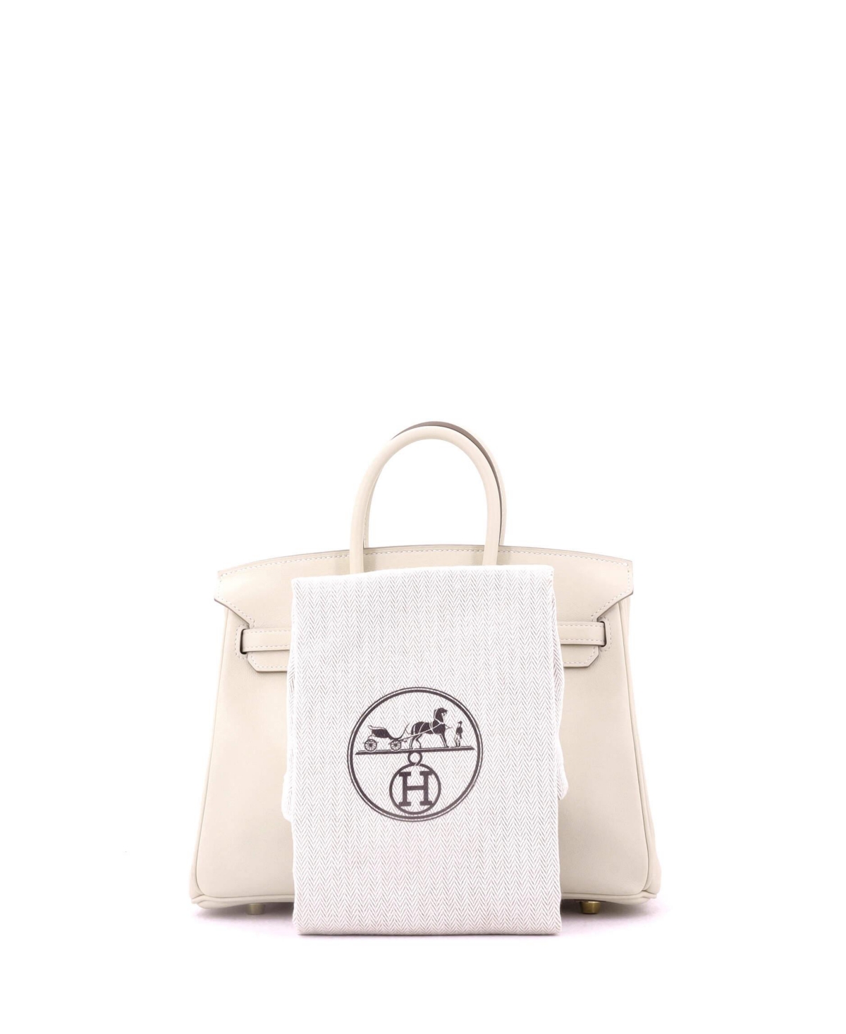 Pre-Owned Hermes Birkin 25 Handbag Light Swift with Gold Hardware