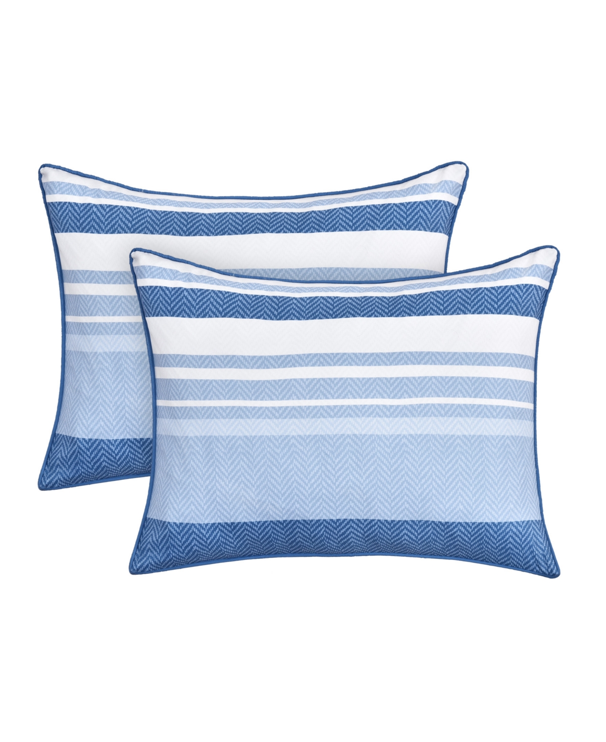 Royal Court Carson Multi-stripe 3-pc. Comforter Set, Full/queen In Blue