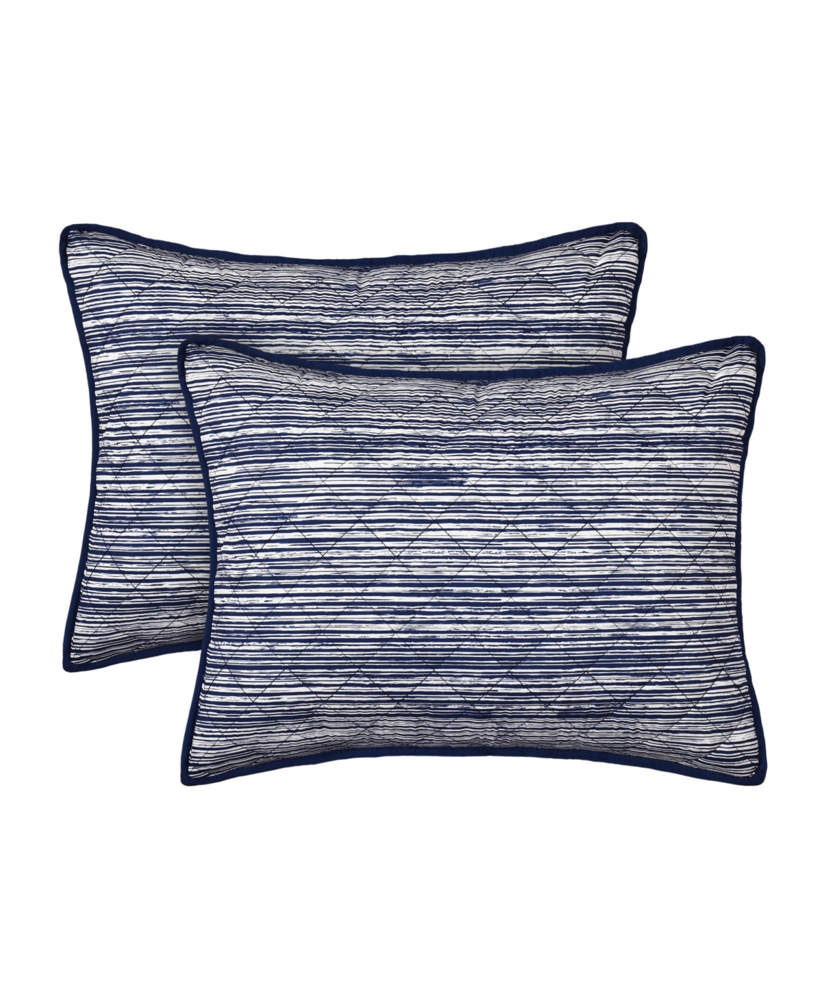 Royal Court Dalton Sleek Stripe 3-pc. Quilt Set, Full/queen In Blue