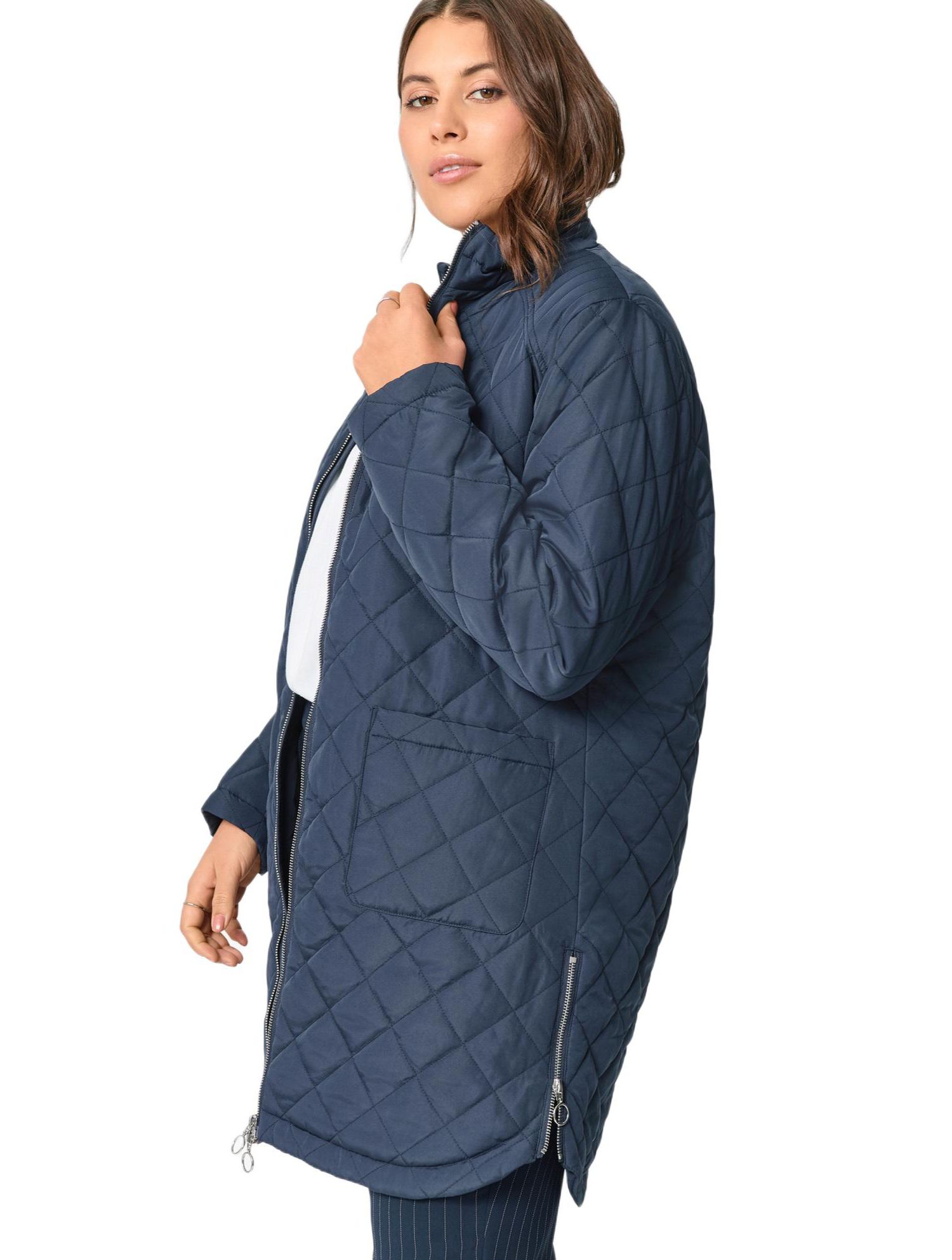 Women's Plus Size Quilted Zip Jacket