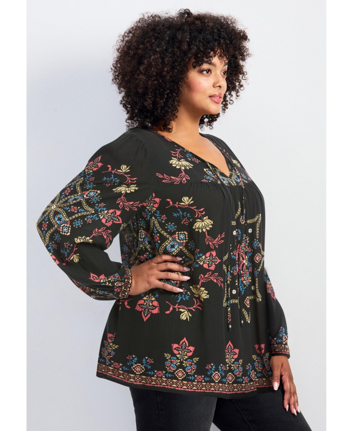 Avenue Women's Plus Suli Bell Sleeve Top