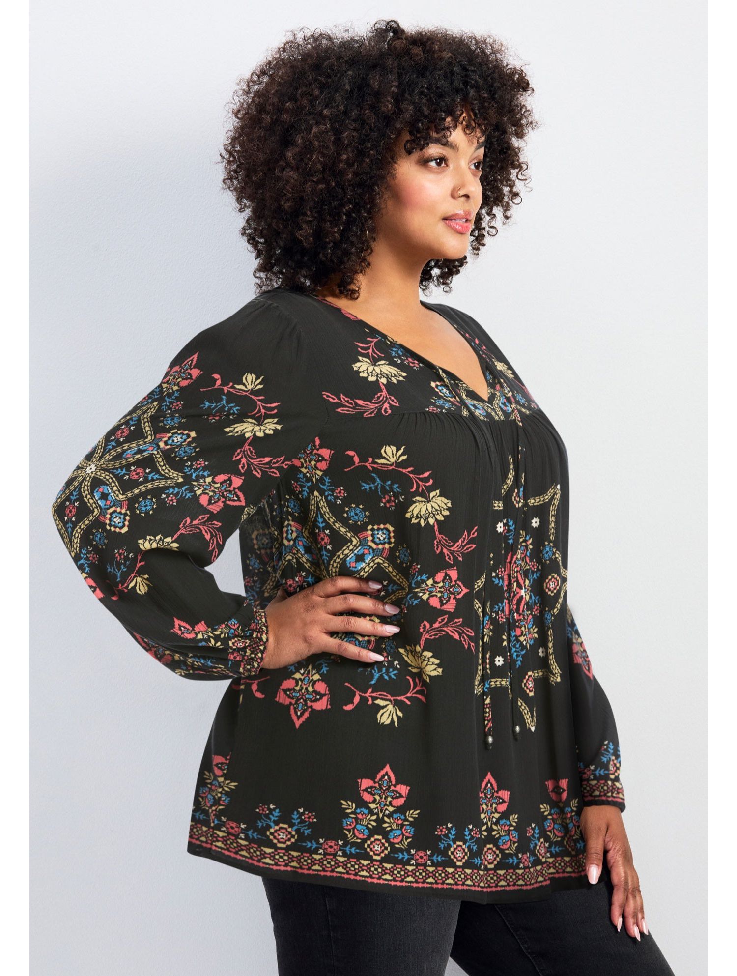 Women's Plus Size Suli Bell Sleeve Top