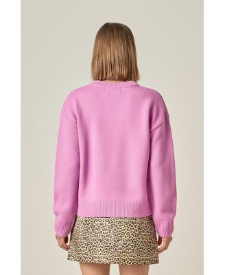 Women's Glitter Lettering Sweater