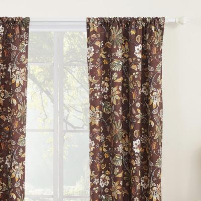 Audrey Curtain Panel Set - 84x84", Chocolate