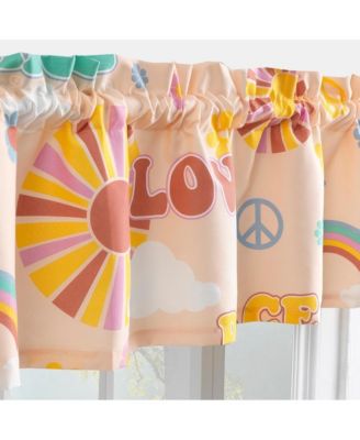 Greenland Home Fashion Cassidy Rod Pocket Living Room for Small Windows Valance - Peach 84x16"