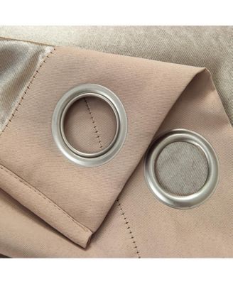 Anchorage Blackout Single Grommet Curtain Panel Pair - 54x63", Sesame