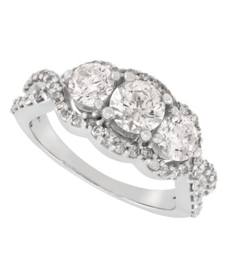 Macy's - Diamond Engagement Ring (2 ct. t.w.) in 14K White Gold