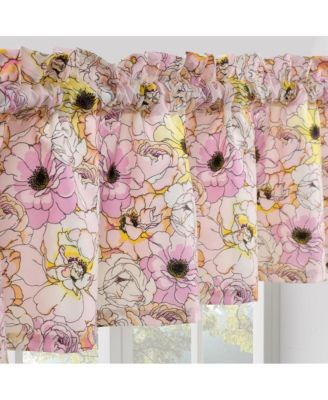 Greenland Home Fashion Misty Bloom Bow Tie Window Kitchen Curtain Valance