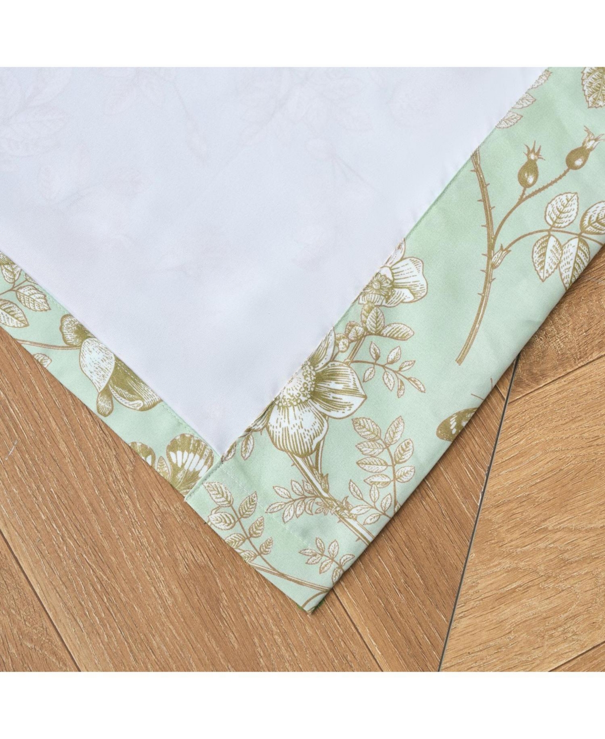 Greenland Home Fashions Olivia Light Filtering Semi Sheer 3" Rod Pocket Window Panel Pair 42" x 84" Mint