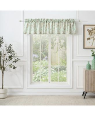 Olivia Light Filtering Semi Sheer 3" Rod Pocket Window Valance 84" x 16" Mint