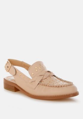 Womens Remykin Braided Penny Strap Loafers