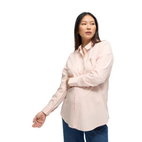 Женская рубашка Ingrid + Isabel Poplin Button Down Shirt, цвет: Розовый