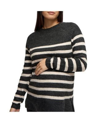 Maternity Mock Neck Striped Sweater