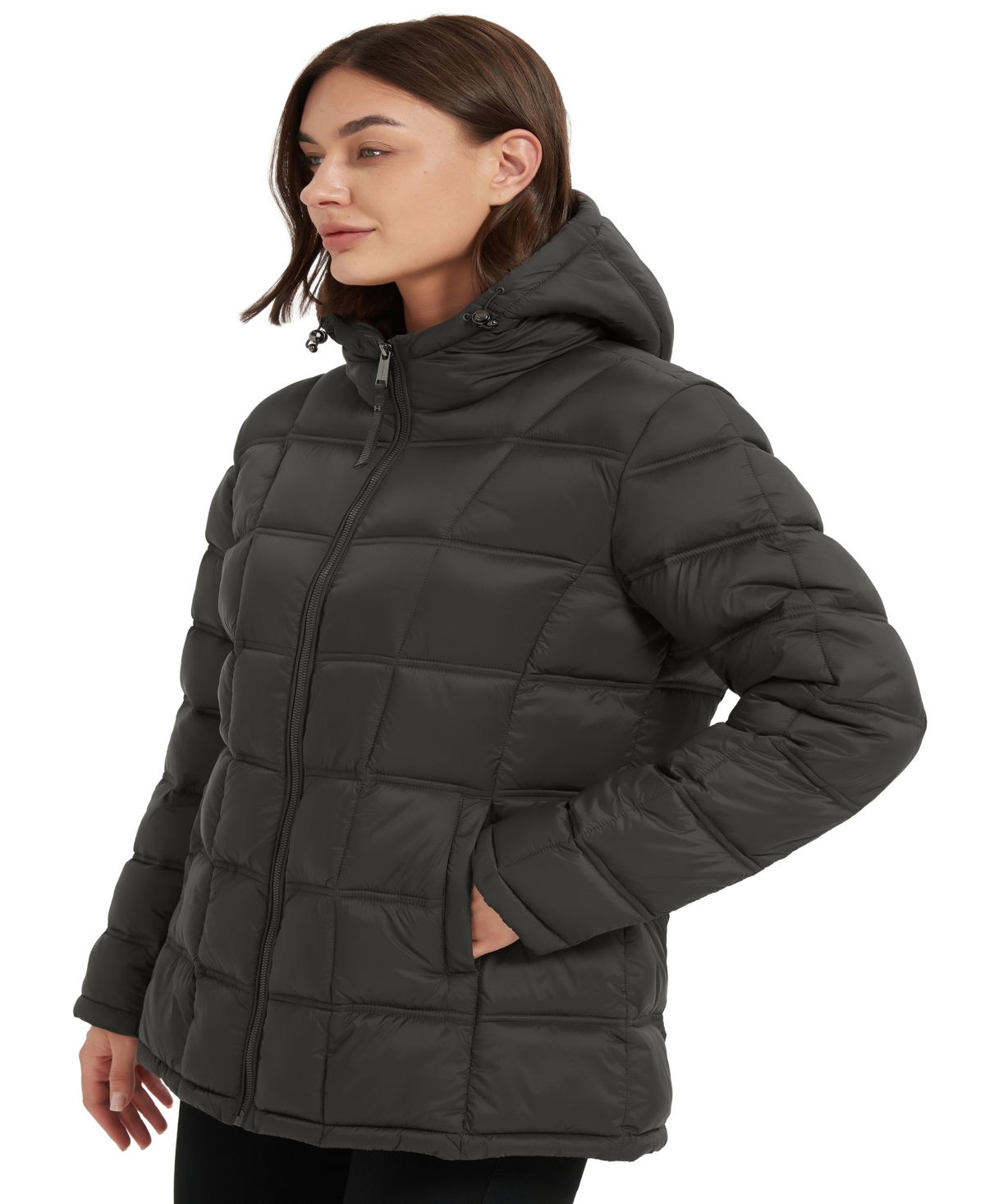 Hawke & Co. Women's Quilt Puffer Jacket In Black