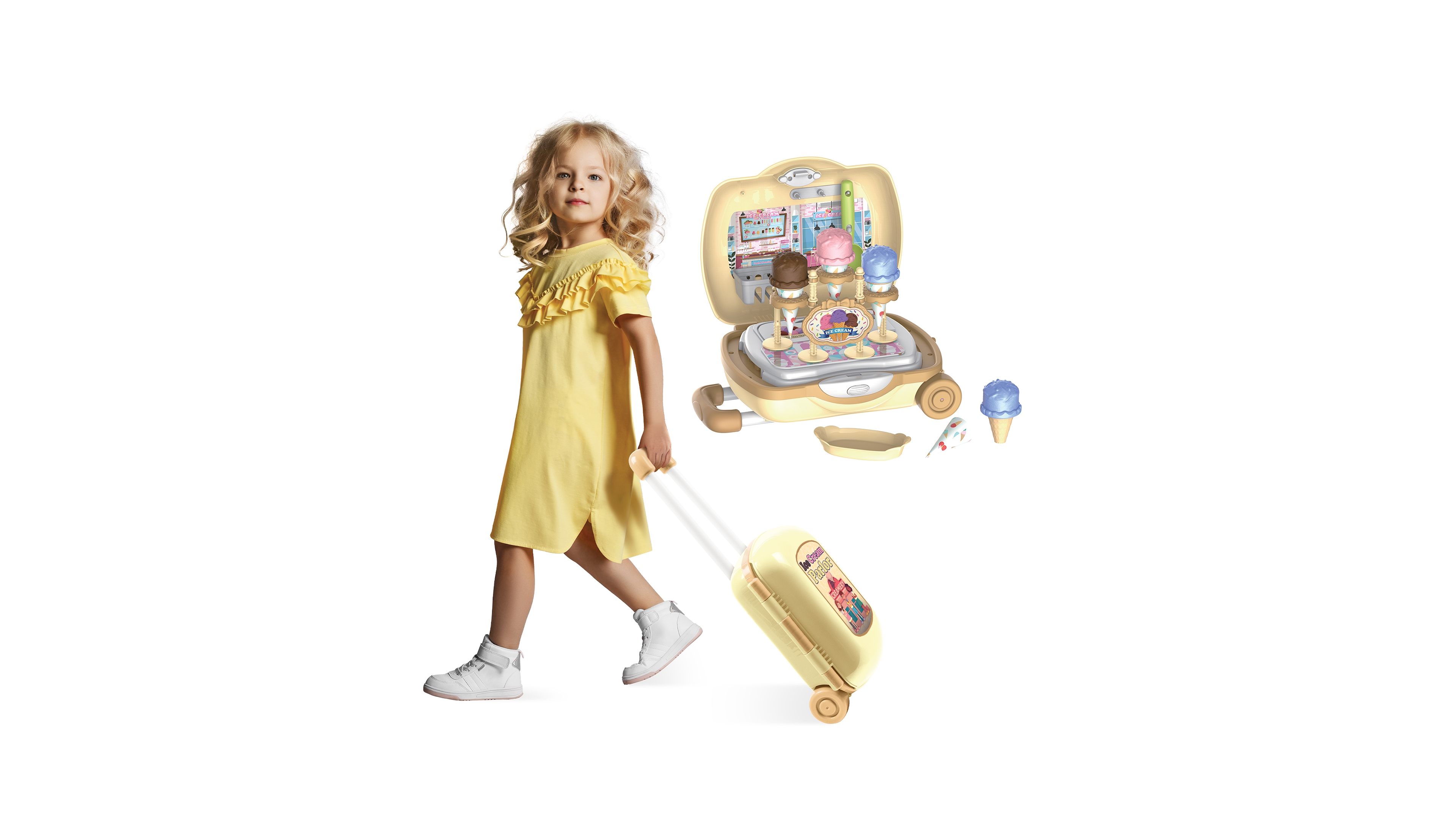 World Tech Toys Roll Ice Cream Kid's Luggage Playset