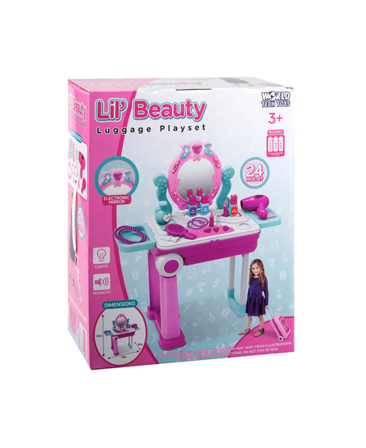 World Tech Toys Lil Beauty Mobile Suitcase Playset In Transparent