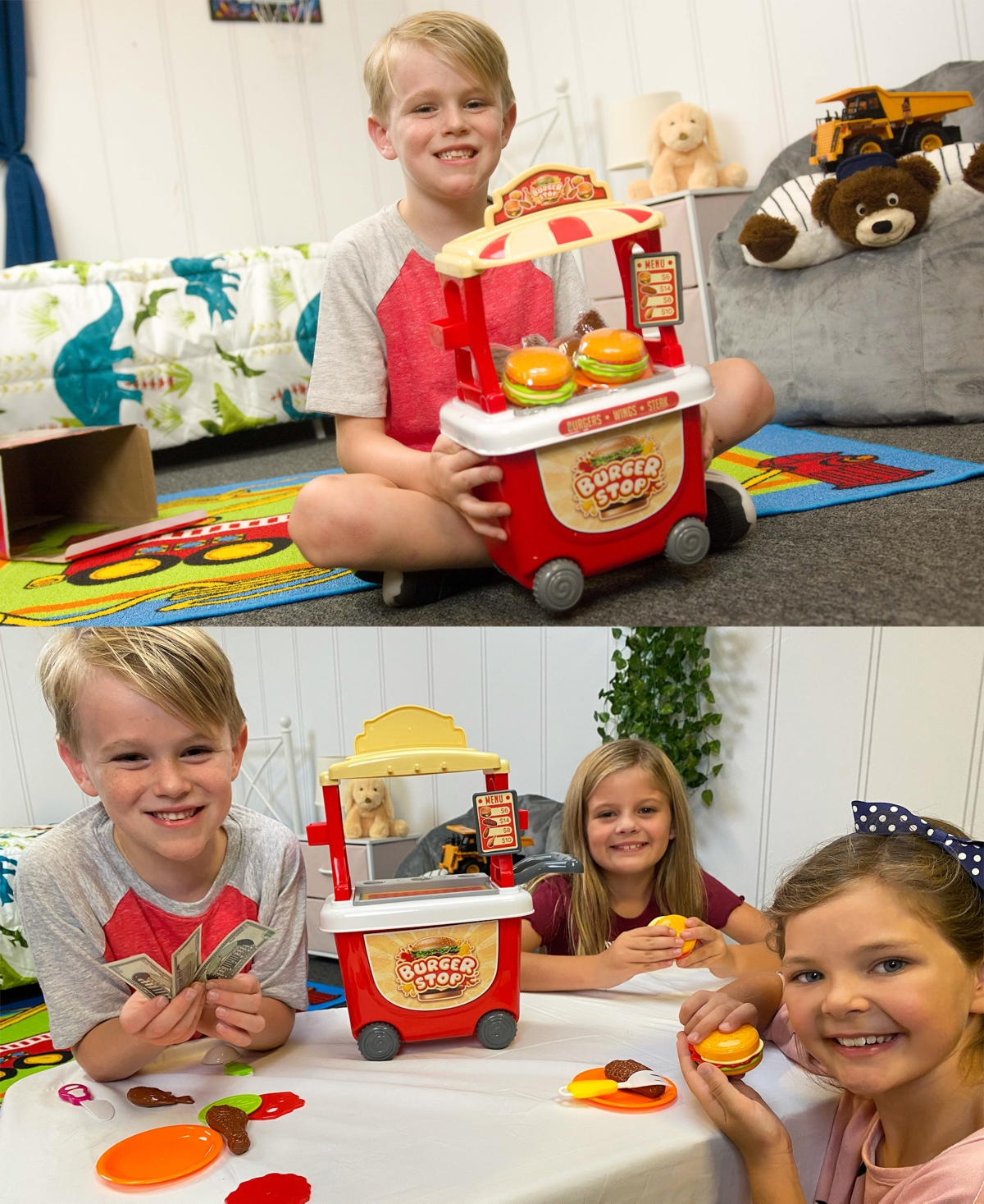 World Tech Toys Burger Cart Playset In Transparent