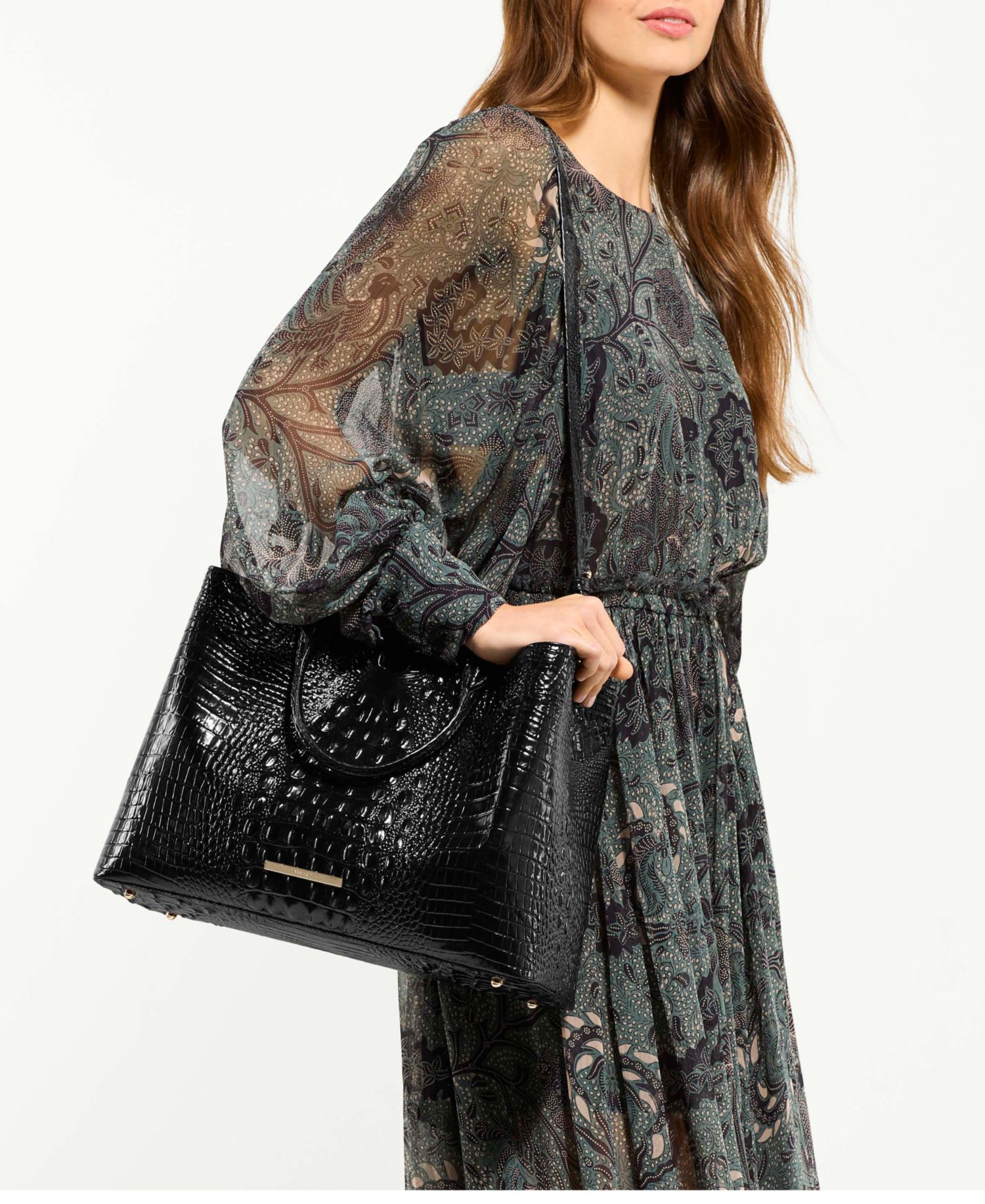 Denise Extra-Large Leather Carryall Satchel Bag