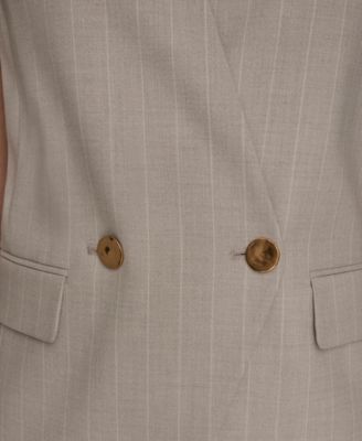 Women's Pinstripe Front Button Vest