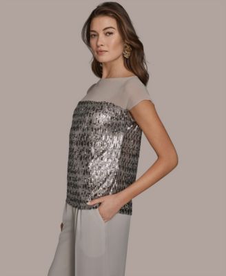 Women's Embellished Short-Sleeve Top