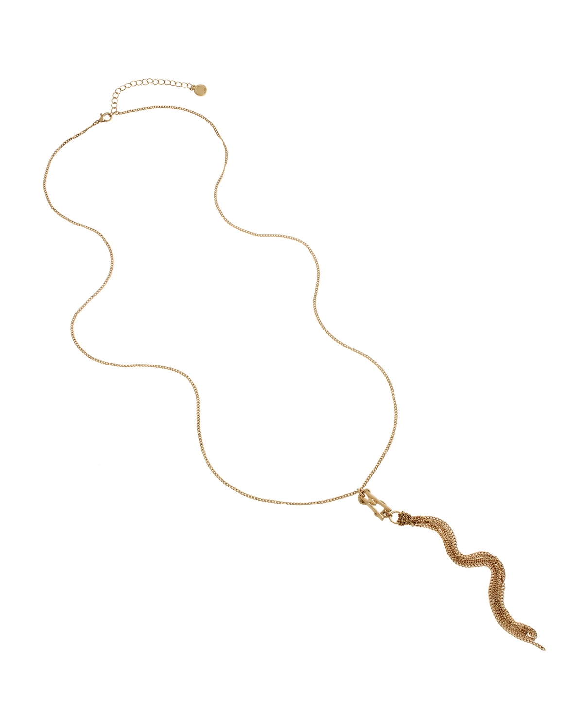 Steve Madden Gold Signature Logo Y Necklace