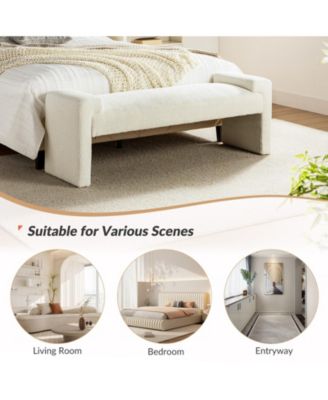 Arlesia 58.5'' W Modern Upholstered Accent Bench