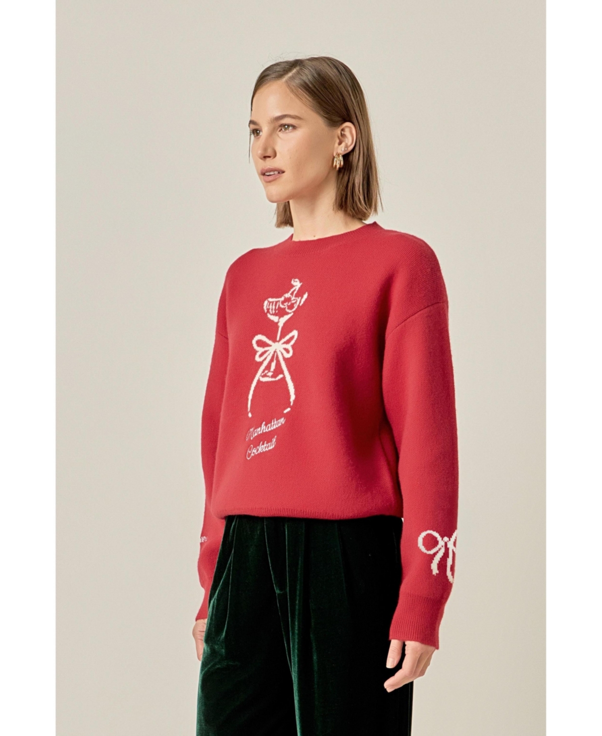 English Factory Women's Manhattan Cocktail Sweater