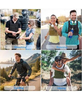 Tactical Chest Pack Running Bag: Lightweight Water-Resistant Outdoor Sports Vest for Hiking EDC - Men & Women