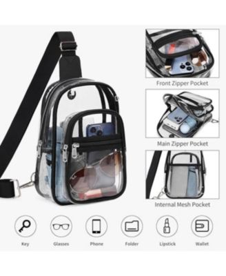Clear Backpack Purse Crossbody Fanny Pack Clear Bag for Women