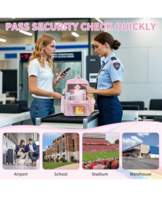 Heavy-Duty Clear Backpack with Wide Straps – Transparent School Bag for Stadium, Concerts, Sports & Events