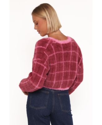 Women's Viola Plaid Button Front Cardigan