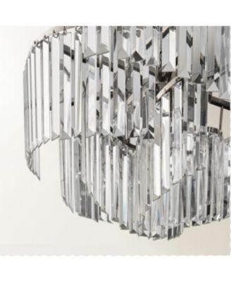 Luxe Spiral Chandelier - Nickel/Clear