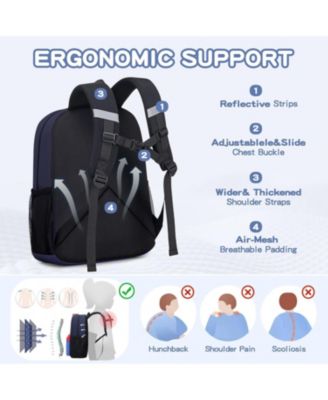 Kids Backpack, 16'' Lightweight School Backpack for Boys Girls,Casual Bookbag for Primary Elementary Middle School,Age 5-14