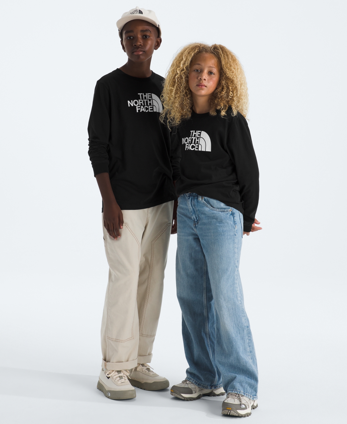 The North Face Boys Or Girls 6-20 Graphic Printed Long-sleeve T-shirt In Black