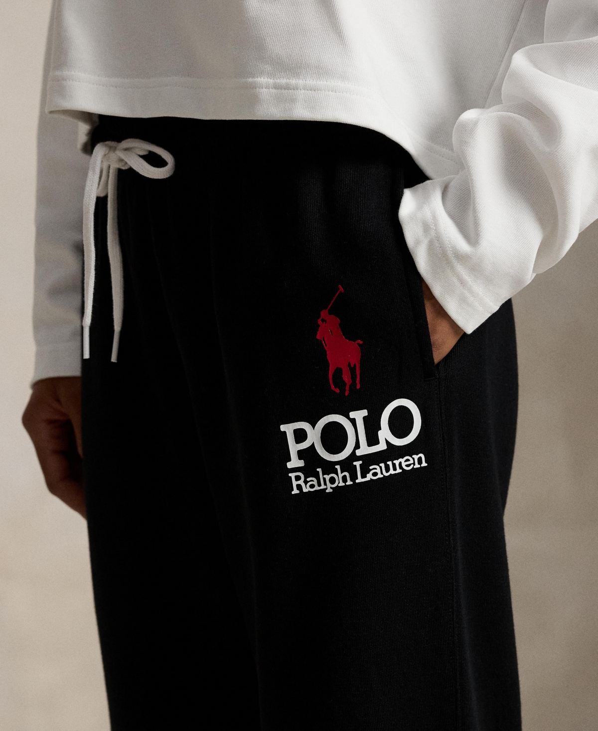 Polo Ralph Lauren Women's Big Pony Fleece Sweatpants In Black