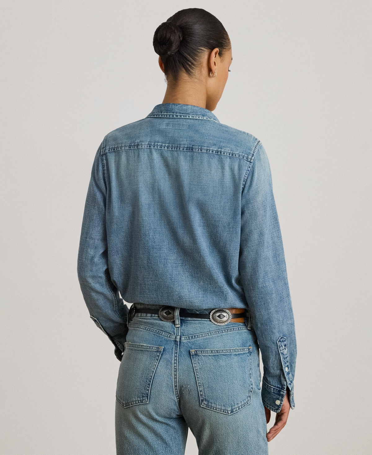 Ralph Lauren Women's Embroidered Shirt In Blue