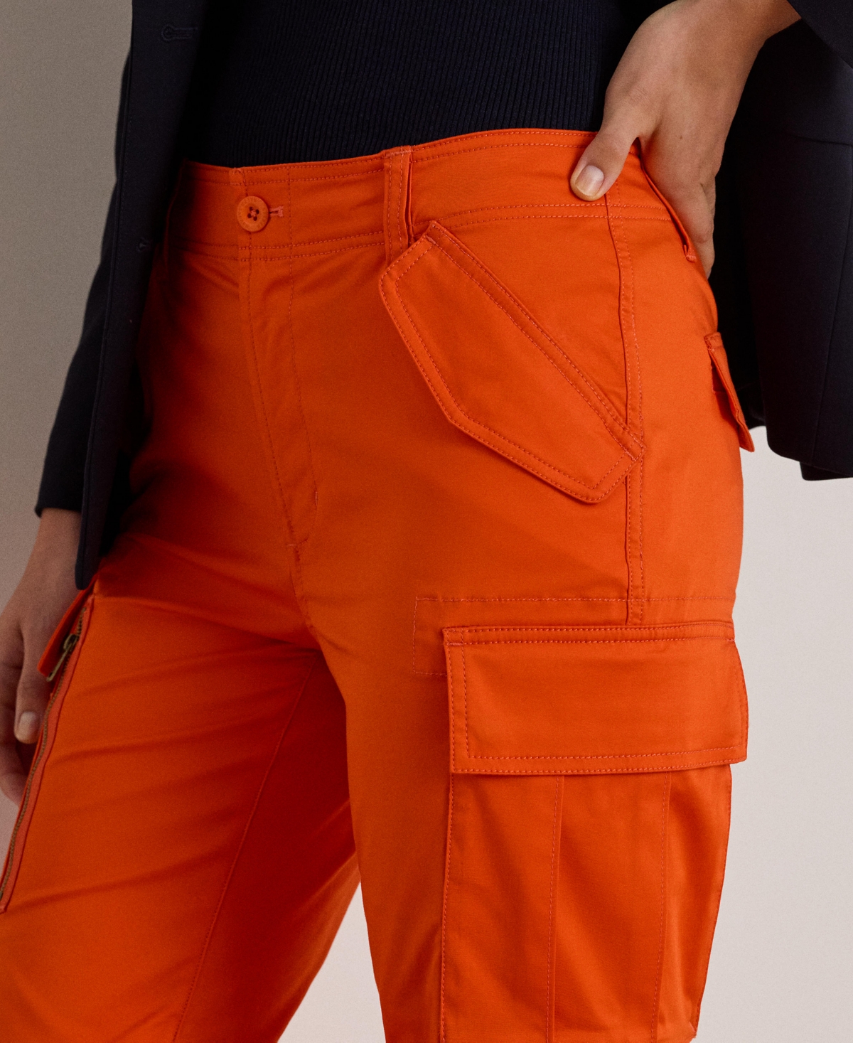 Ralph Lauren Women's Cotton Sateen Cargo Pants In Multi