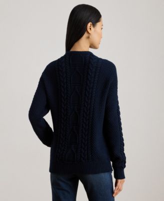 Women's Cable-Knit Crewneck Sweater