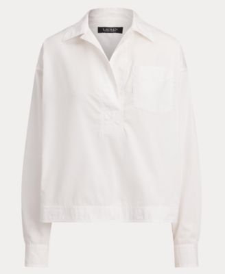 Women's Cropped Long-Sleeve Shirt